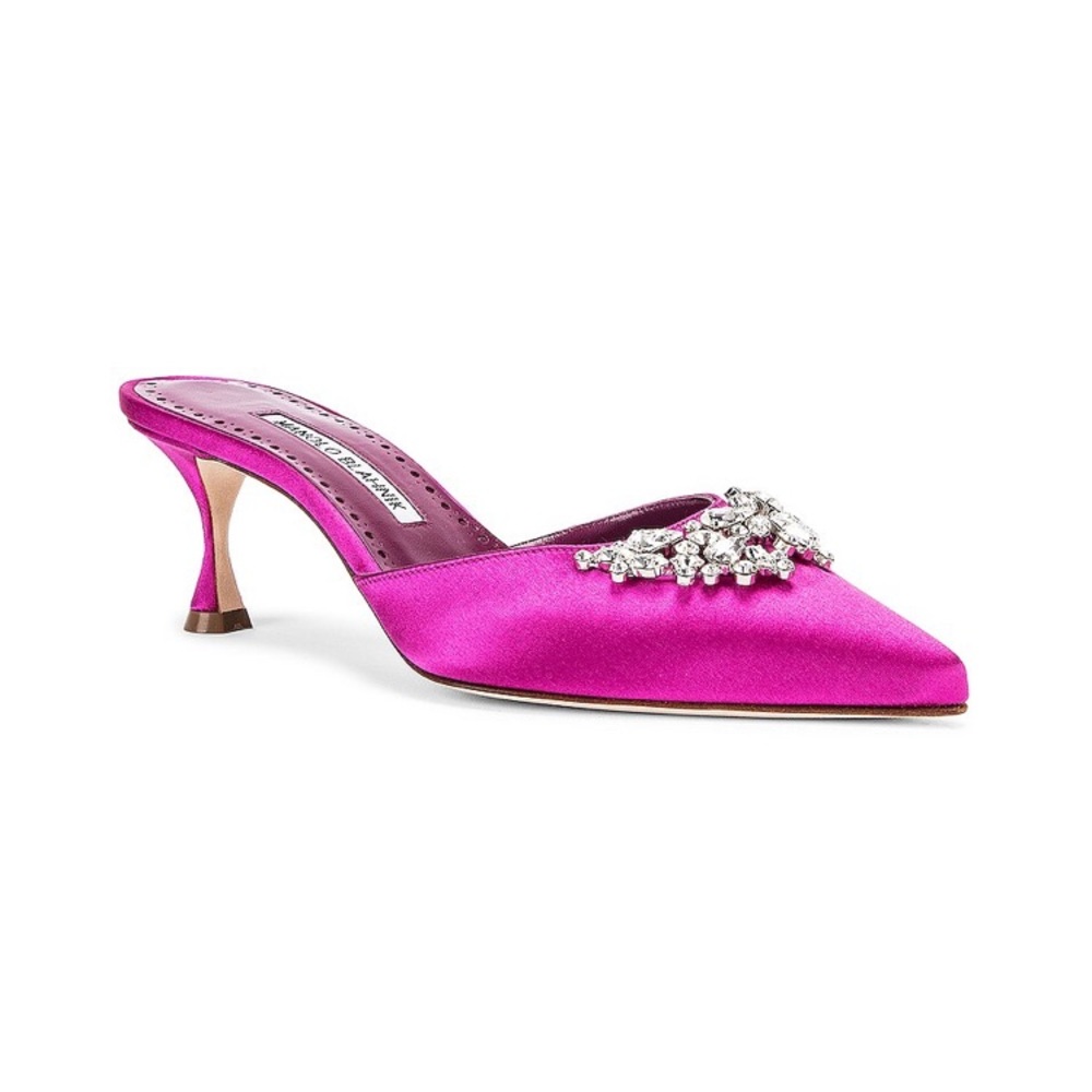 Manolo pink mules, Lurum 50